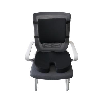 China Foldable Massage Bus Driver Waist Cushion Backrest Floor Pure Lumbar Support Chair Memory Foam Back Cushion For Pain Relief for sale