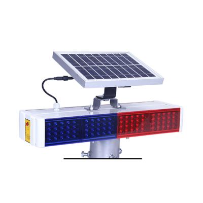 China Construction sites traffic light road safety solar flashing warning light for sale