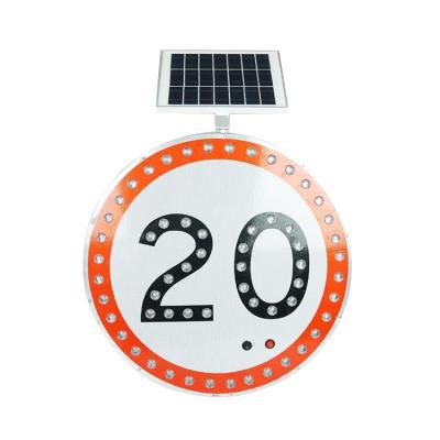 China Pavement Safty Sign Post Road Safeti Sign Board Solar Speed ​​Limit Signs for sale