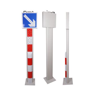 China Sheet Metal Material + High Light Outdoor Bollard Light Outdoor Top Traffic Safety Post High Transmittance Polycarbonate Drafter Warning Post for sale