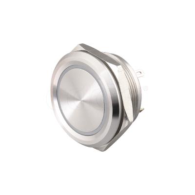 China 30mm Stainless Steel Micro Touch RGB Travel Metal Short Momentary Led Push Button Switch for sale