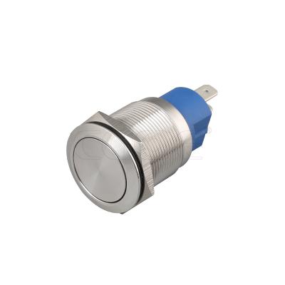 China High Current RGB 1no1nc Stainless Steel Pin Terminal 6v-48v Lights Industrial Metal Button Push Switch for sale