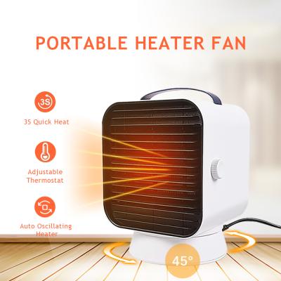 China Household High Quality Function Housing Use 1000W Mini Low Noise Portable Electric Fan Heater Household Space PTC Portable Heater for sale