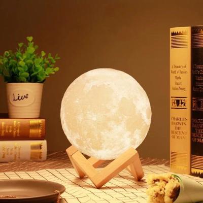 China Household factory wholesale 880ml 15cm Usb 3color touch sensor moon 3d lamp refilling electric humidifier for sale