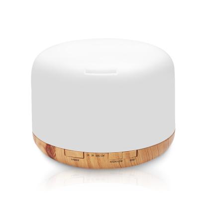 China Mini Size Wooden Portable Air Humidifier 500ml Portable Ultrasonic Aroma Diffuser Waterless Umidificador Automotive Off 4 Timer Switch for sale