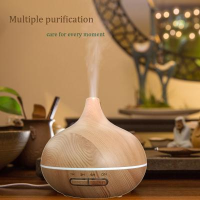 China Chargeable Electric Ultrasonic Humidifier Essential Wood Grain Air Household Oil Diffuser Aroma Nebulizer Aroma Diffuser for sale