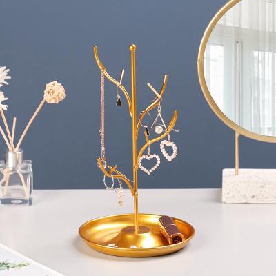 China Eco - Friendly Modern Lightweight Luxury Style Wrought Iron Bracket Jewelry Stand Ornaments for sale