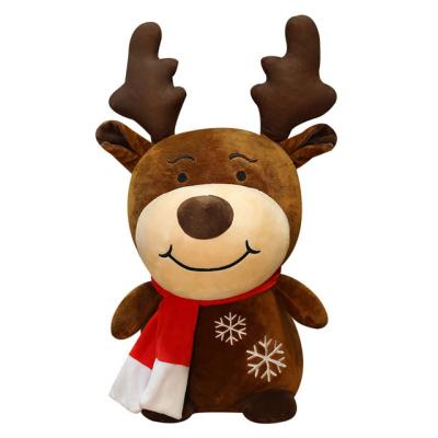 China New Christmas Fleece Cloth Gift Santa Claus Plush Toy Doll Custom Doll Pillow for sale