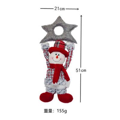 China Eco-friendly Plush Decor Handmade Hanging Dolls Ornament Home Decoration Santa Snowman Elf Reindeer Christmas Doll for sale