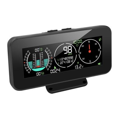 China 2021 Multiple Brands Vjoycar Car Gps Tilt Meter Color Screen Car Head Up Display Hud S60 Auto Inclinometer Slope Measurement for sale