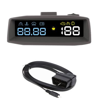 China VJOYCAR Auto Start Stop 4F 3.7 Inch Screen Hud OBD2 Car Hud Head Up Display For Security for sale