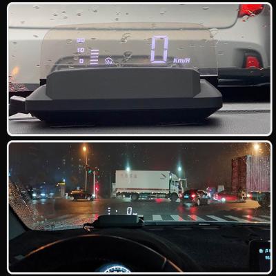 China Car Tools For Head Up Tachometers OBD System Head Up Display 2021 Smart OBD Gauge Hud Multifunctional Car Heads Up Display Projector Wide Screen for sale