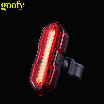 China Rechargeable Via USB COB LED Bicycle Light Rechargeable Waterproof Bicycle Tail Light Mountain Bike Accessories USB Rear Lamp Back Lamp for sale