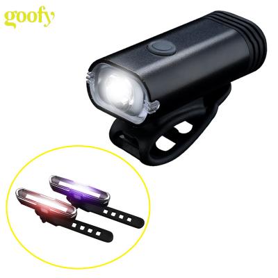 China New USB Rechargeable Waterproof ABC+PC Light For Bicycle Led Bicycle Lantern Induction Head Light Front Rear Bicycle Light Set for sale