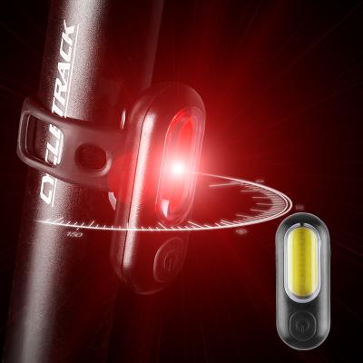 China Dual Color PC COB LED Bicycle USB Rechargeable Bike Light Waterproof Luminous Back Rear Tail Light for sale