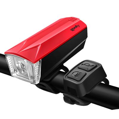 China ABC+PC USB Rechargeable Bike Light Set 360 Lumens Horn Spoke LED Bicycle Headlight Water Resistance Front Bicycle Light for sale