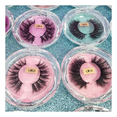 China Wholesale Natural Dramatic 25mm Long Mink Eyelash Vendor Diamonds Customized Fluffy 5d Mink Eyelashes Packaging Boxes for sale