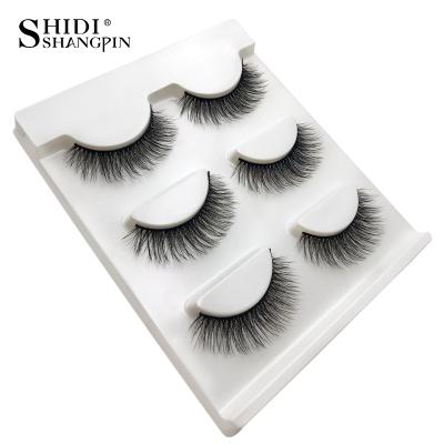 China Long Natural 3 Pairs False Eyelashes Natural False Lashes Long Makeups 3d Mink Lashes Eye Lashes Extension False Mink Eyelashes For Beauty for sale