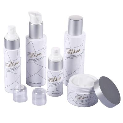 China Stock Fashion Sprayer Pump Bottle Recyclable Material Packaging Empty Cosmetic Bottle Face Serum Shampoo for sale