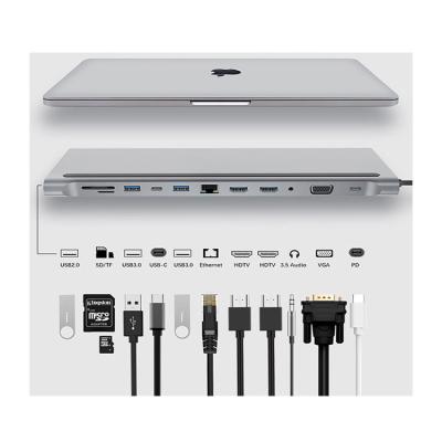 China Best mobile devices .desk computer sales service customized multi-function multimedia 12 in 1 docking station power adapter for sale