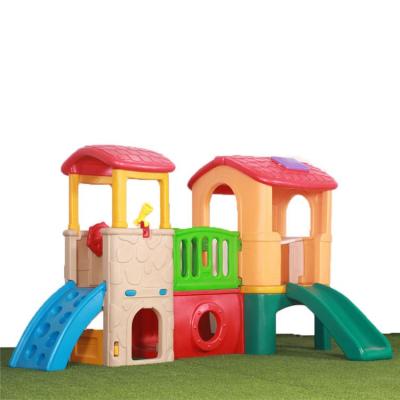 China Fashion Amusement Kids Play Climbing Kids Park Play Outdoor Gym Plastic Slide Set for sale