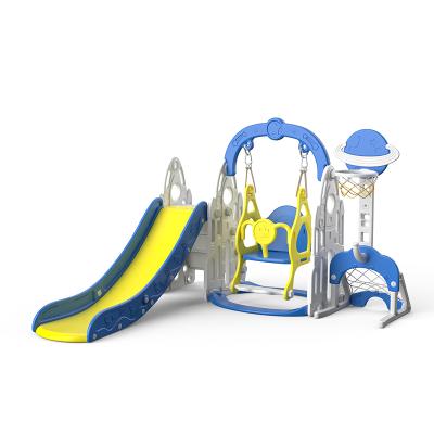 China Hot Selling Fashion Toys Multifunctional Playground Set 3 in 1 Indoor Plastic Slide and Swing Set Indoor Playground Equipment for sale