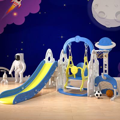 China 2021 Hot Selling Play and Exercise Kids Indoor Playground Planet Slide Plastic Swing Set Eco-friendly Plastic Slide for sale