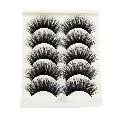 China Thick Factory Hot Sale Wholesale False Eyelashes 5 Pairs for girl Lashes Stage Performance Kids   Focus Colorfu Eyelashes for sale