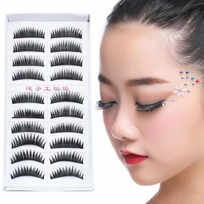 China Thick Wholesale False Eyelashes 10 Pairs for girl Lashes Stage Performance Kids for sale