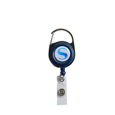 China Wholesale Retractable Hotel And Resort Reel ID Badge Card Holder Double Sided Vertical for sale