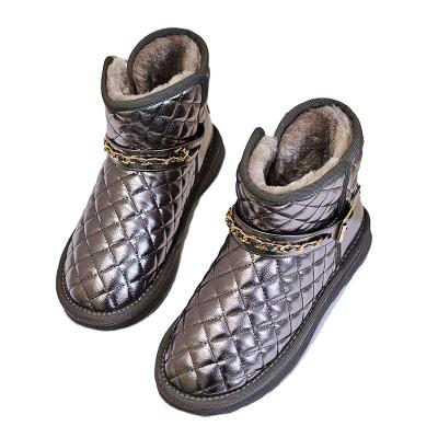 China Free Shipping Few Countries Fashion PU TPR Upper Sole Fashion Trend Boots Snow Boots Winter Shoes Warm Shoes For Women for sale