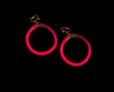 China Assorted Colors Glow Earring at for Party Decoration 5*150mm Glow Time 8-12 Hours for sale