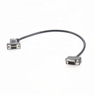 China COMPUTER Molded 45 Degree Straight Male Output Cable DB9 Male D-Sub for sale