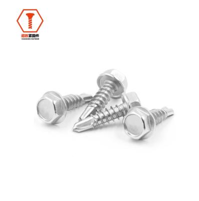 China General Hexagon Flange Head Industry Self Drilling Screws Galvanized Black Phosphated Stainless Steel ISO GB BS M2-M20 for sale