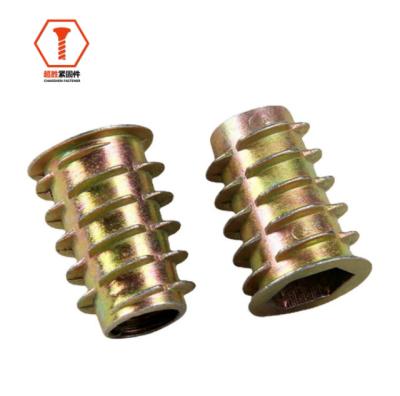 China Heavy Industry For Furniture Thread Nut Zinc Alloy Wood Inert Carbon Steel Carbon Steel Thread Stainless Steel for sale