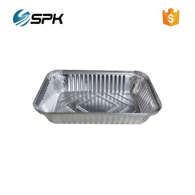 China Rectangular Aluminum Rectangular Barbecue Food Square Aluminum Container Baking Tray for sale