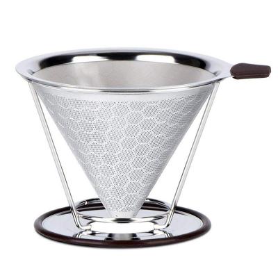 China Domestic Factory Price 304 SS Reusable Pour Over Coffee Filter for sale