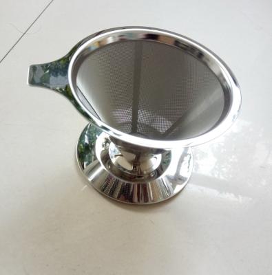 China Home Cone Coffee Filter 304 Stainless Steel Spill Over Coffee Spout-Coffee Strainer for sale