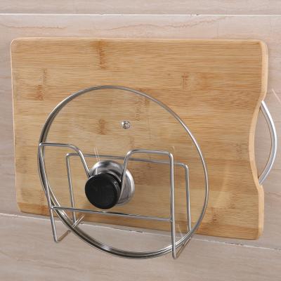 China Sustainable Kitchen Stainless Steel Pot Cover Rack Cutting Board Holder for sale