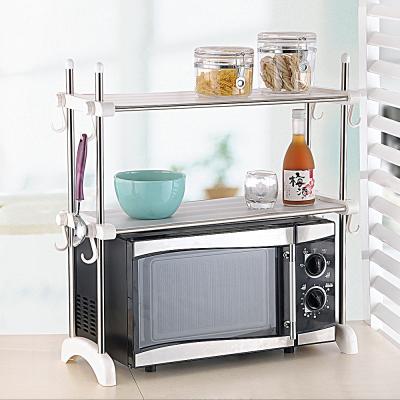 China Sustainable Stainless Steel Kitchen Microwave Shelf Organizer for sale