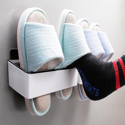 China Hallway Adjustable Home Bathroom Plastic Hanging Slippers (Size) Stretch Wall Mounted Shoe Organizer Baboosh Rack for sale