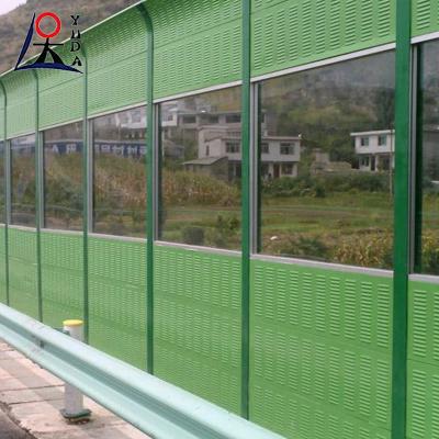 China Outdoor Sound Absorbing Aluminum Alloy Metal Road Noise Barrier Fence for sale