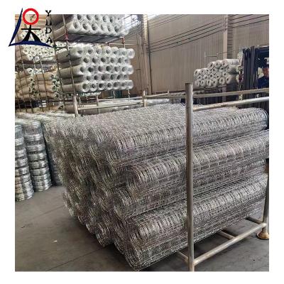 China Grassland Mesh Galvanized Cattle Fence / Deer Fence High Tensile Field Fence 50m 100m for sale