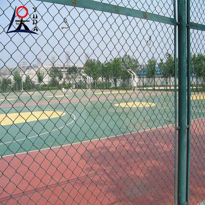 China Green Pvc Coated Vinyl Chain Link Fence 6ft 8ft Diamond Cyclone Wire Fencing Roll for sale