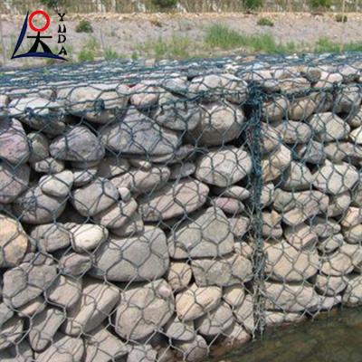 China Steen gevulde draadgordel Gabion Basket Wall Gesweisde Gabions Box Te koop