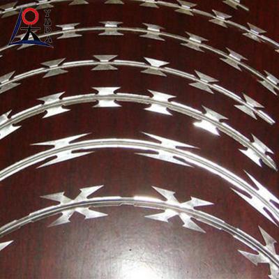 China Anti Climb Razor Wire Galvanized Concertina Razor Blade Barbed Wire for sale