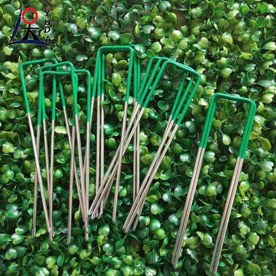 China Half Painted And Half Galvanized Ground Pin Ground Stake Sod Staple for sale