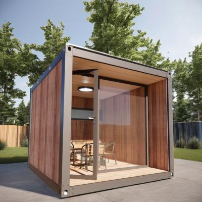 China 10ft Mini Prefab Modular Mobile Shipping Container Small Size Office House with 50/75/100mm Wave Sandwich Panel Walls for sale