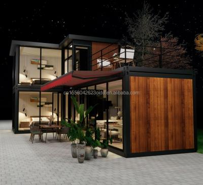 China Gegalvaniseerde stalen vierkantbuizen Hoofdstructuur Containerhuizen voor luxe Prefabricated Two-bedroom Flat Pack Shipping Te koop