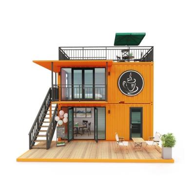 China Other Wall 50/75/100mm Wave Sandwich Panel 20FT 40FT Prefab Mini Pop-up Shop Container Coffee Shop/Bar/Fast-food for sale